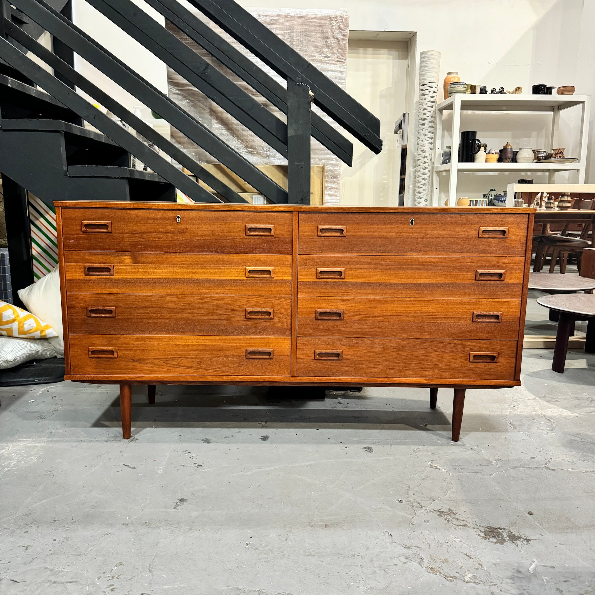 modern danish dresser Danish Modern Teak Medium Size Tallboy Dresser enliven mart