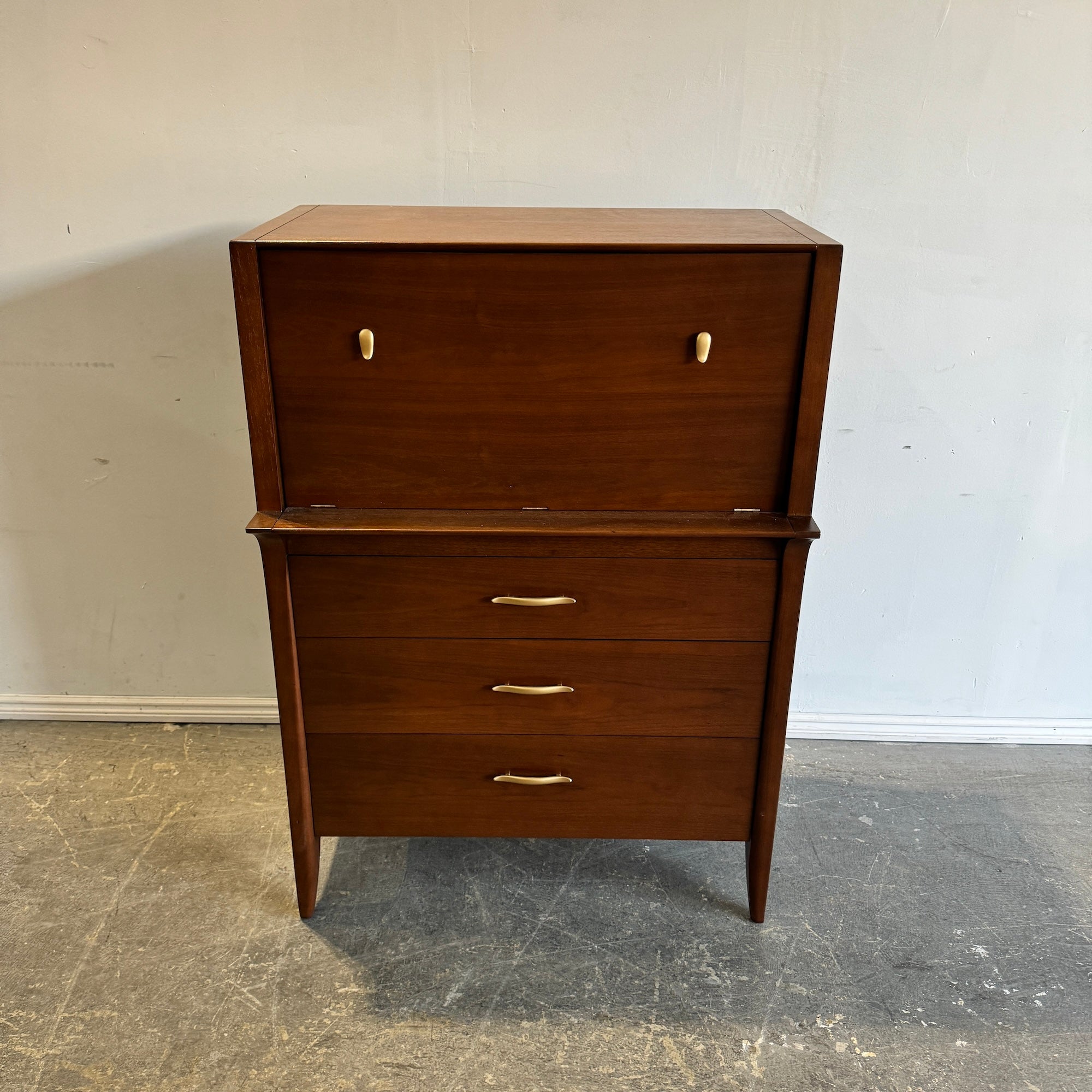 Stanley Furniture Vintage Tall dresser Mid Century style from 1960's – enliven mart Stanley Furniture Vintage Tall dresser Mid Century style from 1960's – enliven mart