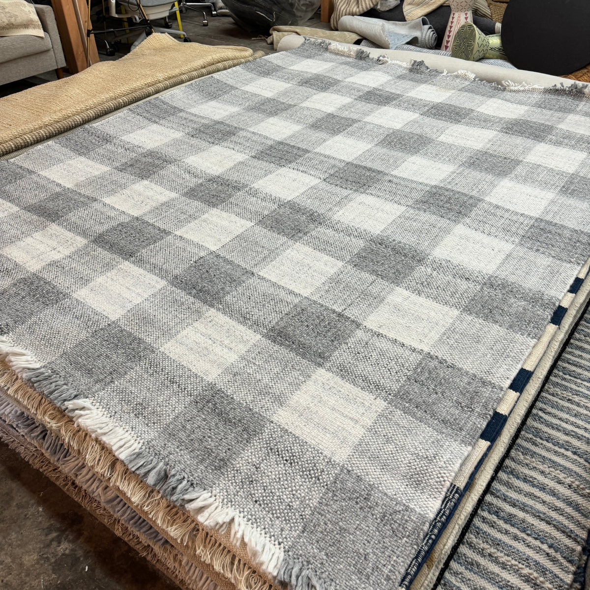 New! Serena and Lily 8x10 Gingham rug enliven mart
