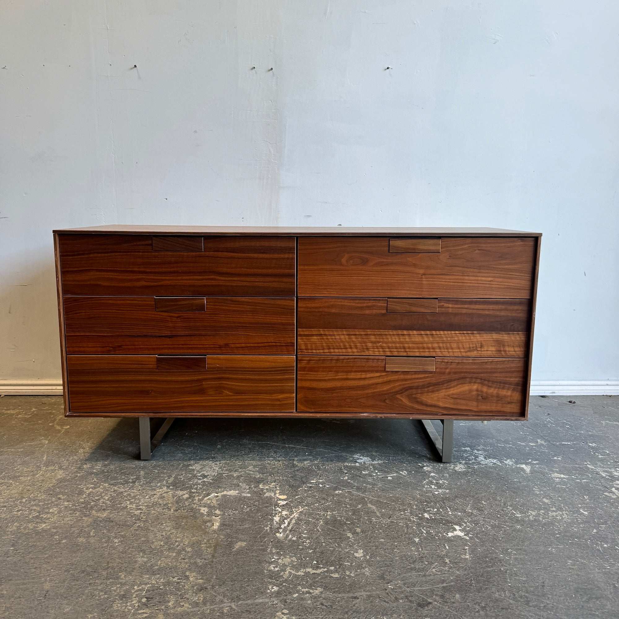 Blu Dot Series 11 6 Drawer Dresser Walnut – enliven mart Blu Dot Series 11 6 Drawer Dresser Walnut – enliven mart