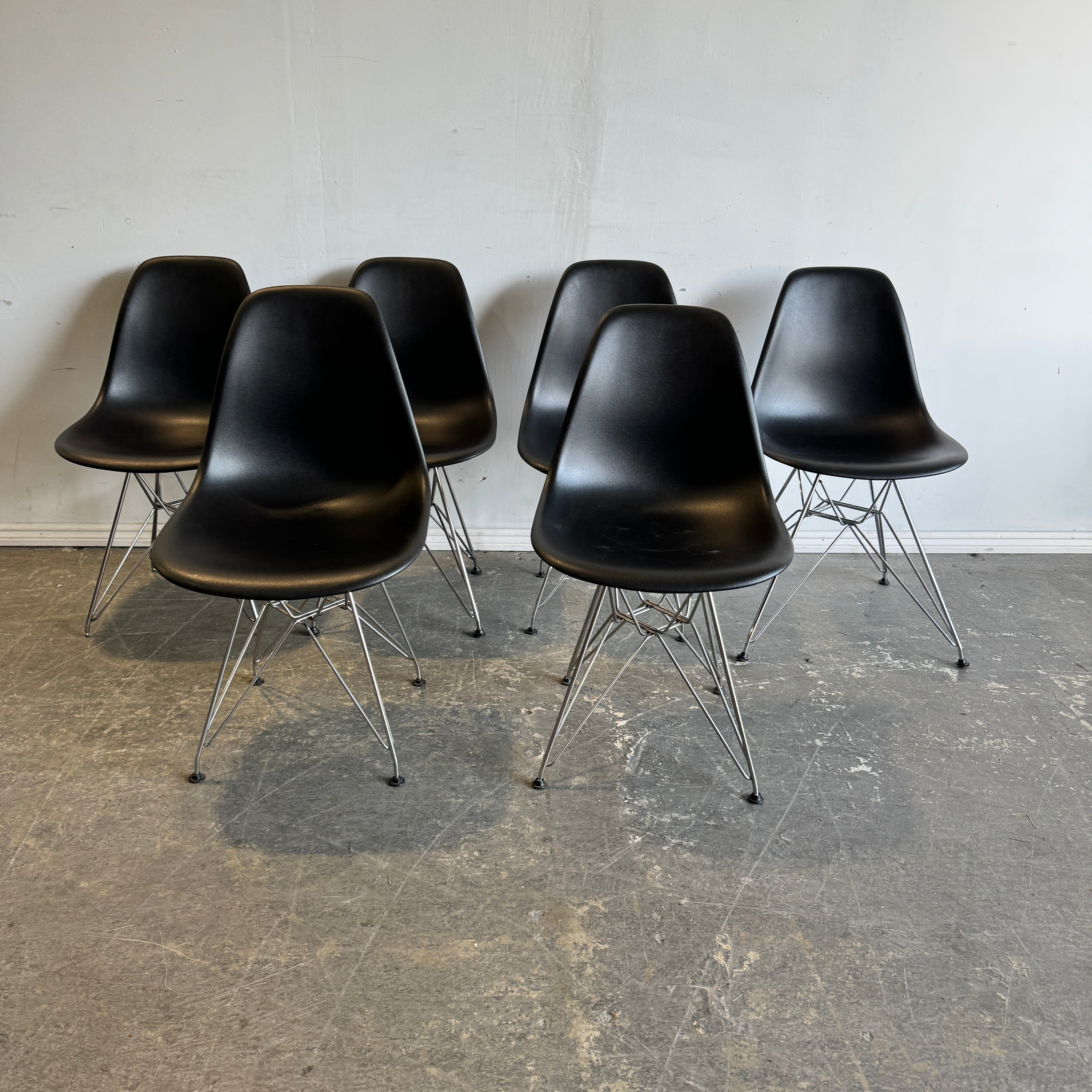 Authentic Herman Miller set of Eames plastic molded chairs