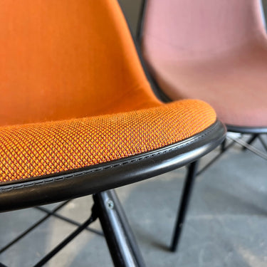 Authentic Herman Miller Eames Upholstered set of 8 multicolor dining chairs - enliven mart