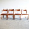 Danish set of 4 dining chairs in teak by Johannes Andersen for Uldum 1960s - enliven mart