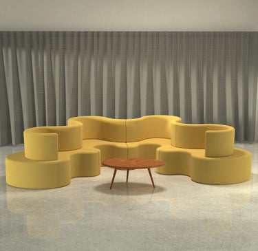 Rare! Verner Panton Cloverleaf 4 Piece Reversible Seating Sofa (New Upholstery)