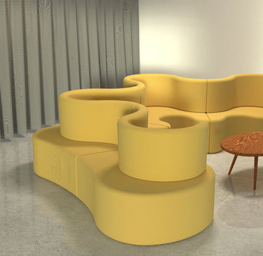 Rare! Verner Panton Cloverleaf 4 Piece Reversible Seating Sofa (New Upholstery)