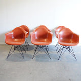 Authentic Herman Miller Eames Molded Fiberglass Armchair (Set of 6)