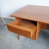 Vintage Danish Executive Teak Desk with Bookshelf for Sigurd Hansen by Svend A. Madsen