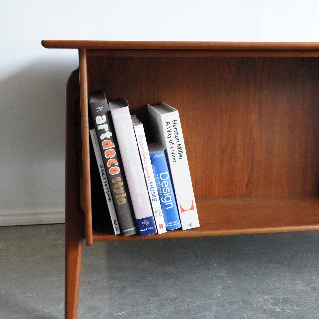 Vintage Danish Executive Teak Desk with Bookshelf for Sigurd Hansen by Svend A. Madsen