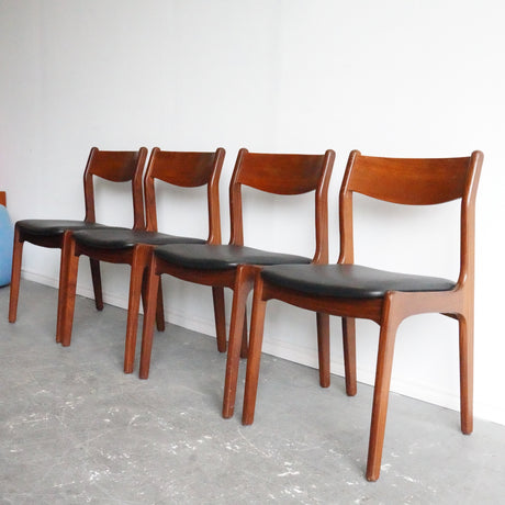Mid-Century Danish Teak Dining Chairs from 1960s (Set of 4)