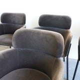CB2 Azalia Mink Grey Velvet (Set of 6) dining chairs