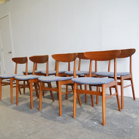Danish Set of 8 Teak dining chairs by Farstrup MØBLER, 1960S