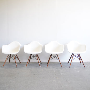 Authentic Herman Miller Eames Molded Armchair with wood base