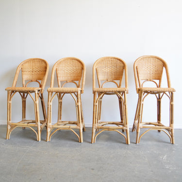 Serena and Lily Sunwashed Riviera Rattan Counter Stool
