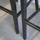 Crate and Barrel Lowe Pewter Leather Bar Stool
