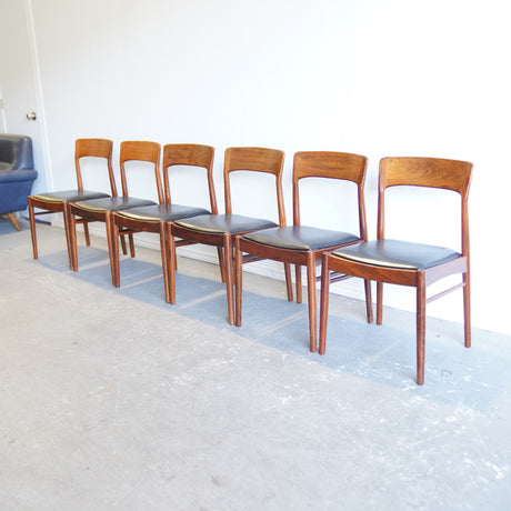 Danish Teak chairs by Henning Kjærnulf for Korup Stolefabrik Model 26