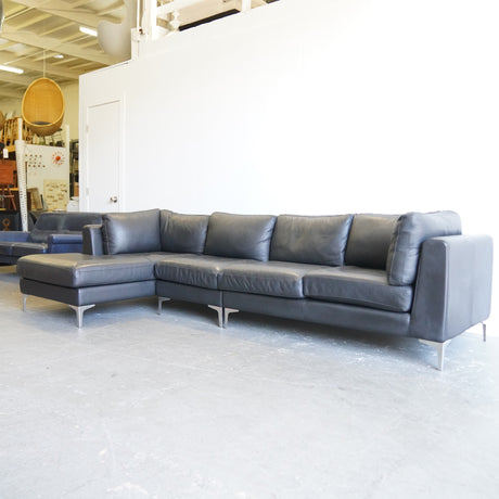 Design Within Reach 3 Piece American Leather Albert Sectional by Ted Boerner