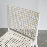 Janus Et Cie Branch Patio Dining Chairs in White Powder Coated Aluminum