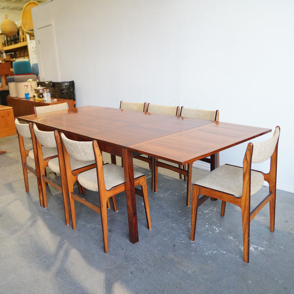 Mid-Century Danish Modern Eight-Foot Rosewood Dining Table by Kai Winding