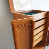 Danish Modern Teak Jewelry Cabinet by Fbj Mobler of Denmark