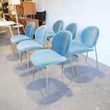 West Elm set of 6 Jane Dining Chair, Distressed Velvet