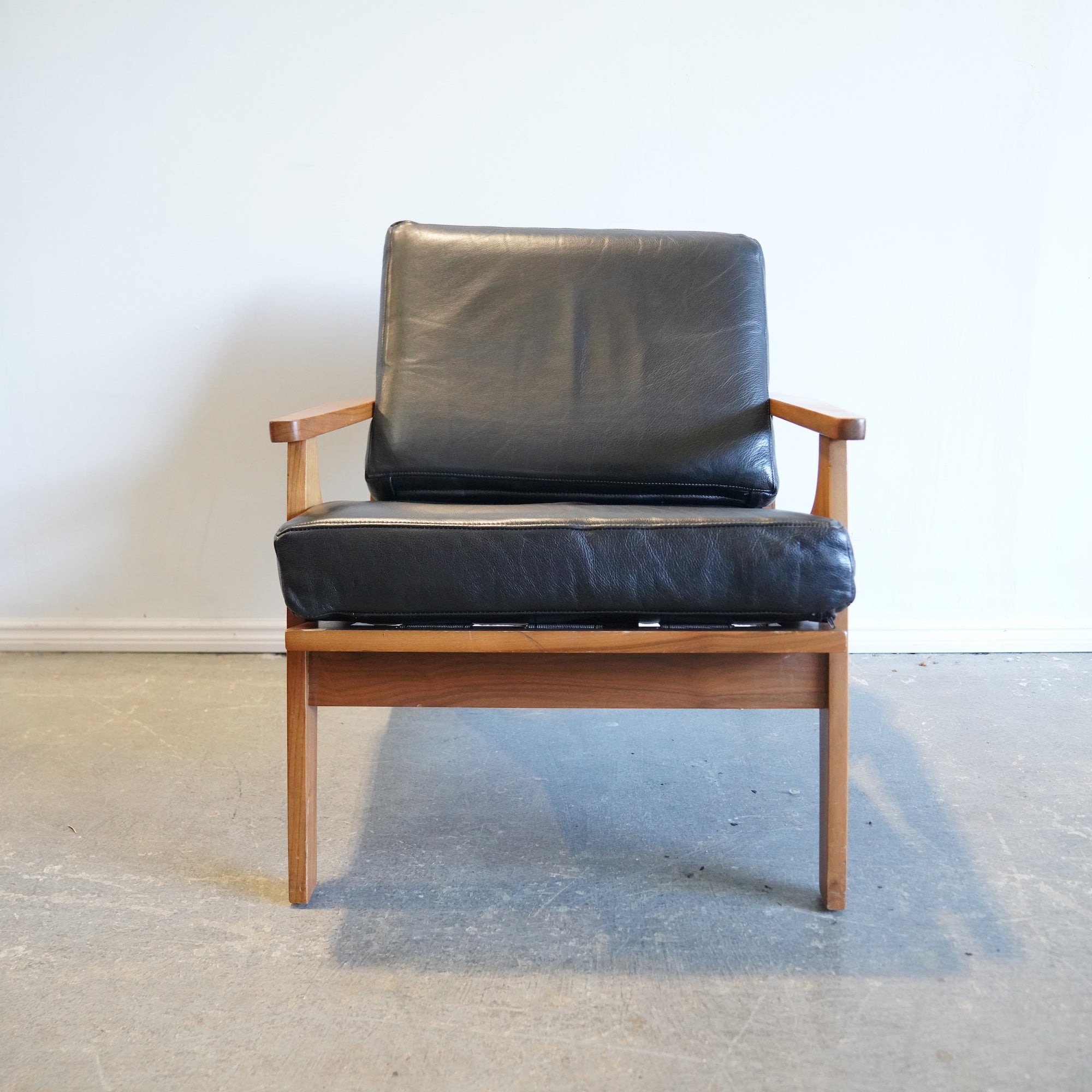 Gus Truss Leather Lounge Chair