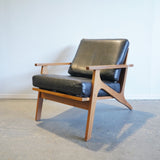 Gus Truss Leather Lounge Chair