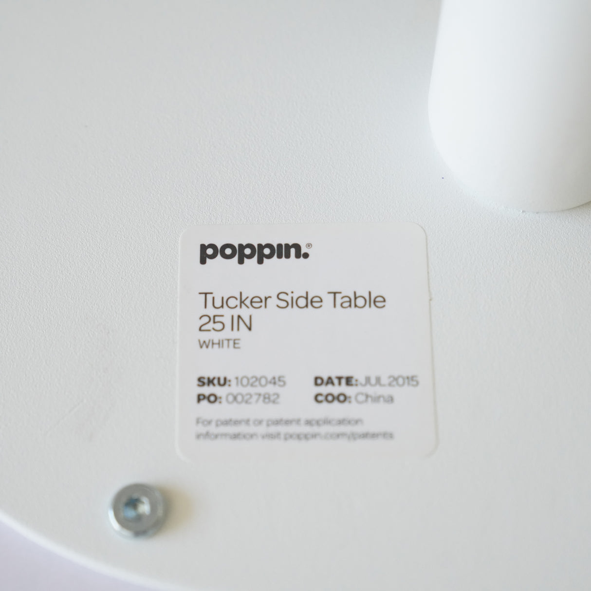 Poppin White Tucker Side Table