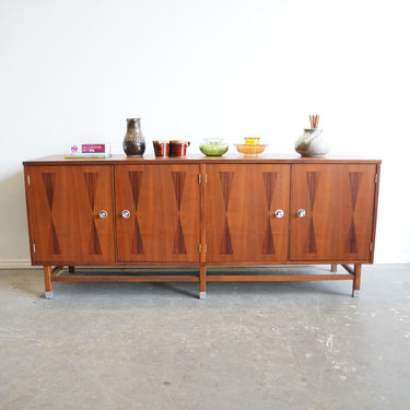 1960s Mid-Century Rosewood and Walnut Credenza by Stanley