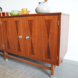 1960s Mid-Century Rosewood and Walnut Credenza by Stanley