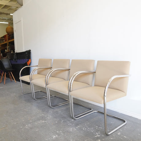 Knoll set of 4 Brno chair by Mies Van Der Roche