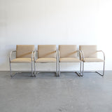 Knoll set of 4 Brno chair by Mies Van Der Roche