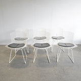 Authentic! Knoll iconic Bertoia Side Chair with leather Seat Pad