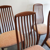 Danish Set of 6 Dining Chairs by Preben Schou Circa 1970's