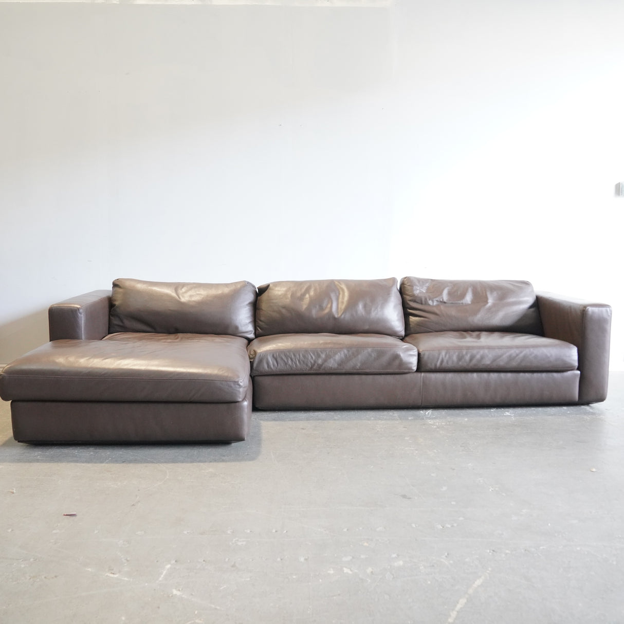 Design Within Reach Reid leather Sectional Sofa