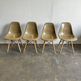 Modernica Set of 4 Fiberglass Shell dining chairs