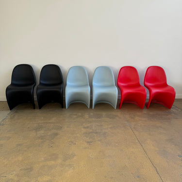 Authentic! Vitra Verner Panton Multi Color Set of 6 Chairs