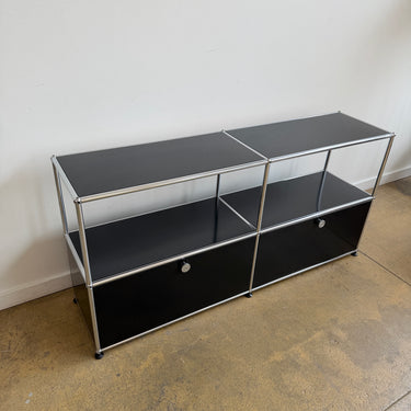 USM Haller 2X2 Media Console - Graphite Black