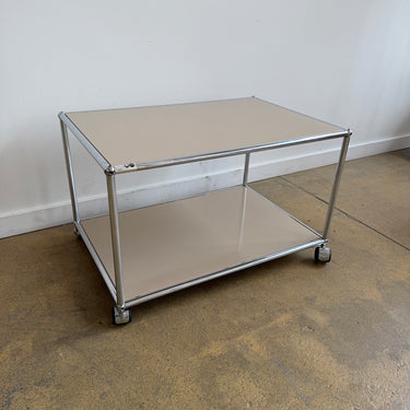USM Haller Coffee Table on Wheels - Beige