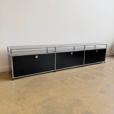 USM Haller Low 3X2 Media Console - Graphite Black
