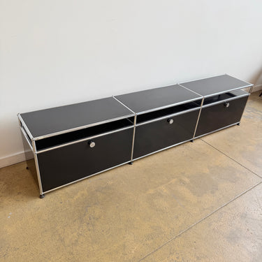 USM Haller Low 3X2 Media Console - Graphite Black
