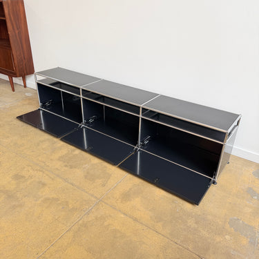 USM Haller Low 3X2 Media Console - Graphite Black