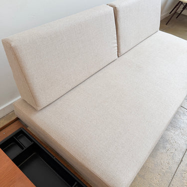 Mid Century Modern Ekornes Svane Storage Sofa (Herman Miller Upholstery)