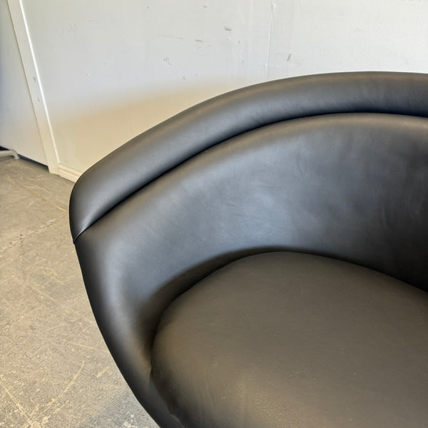 Authentic! Knoll Warren Platner Leather Lounge Chair