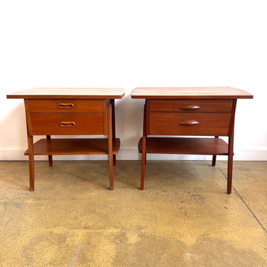 Danish Modern Pair of Teak Nightstands, 1960s