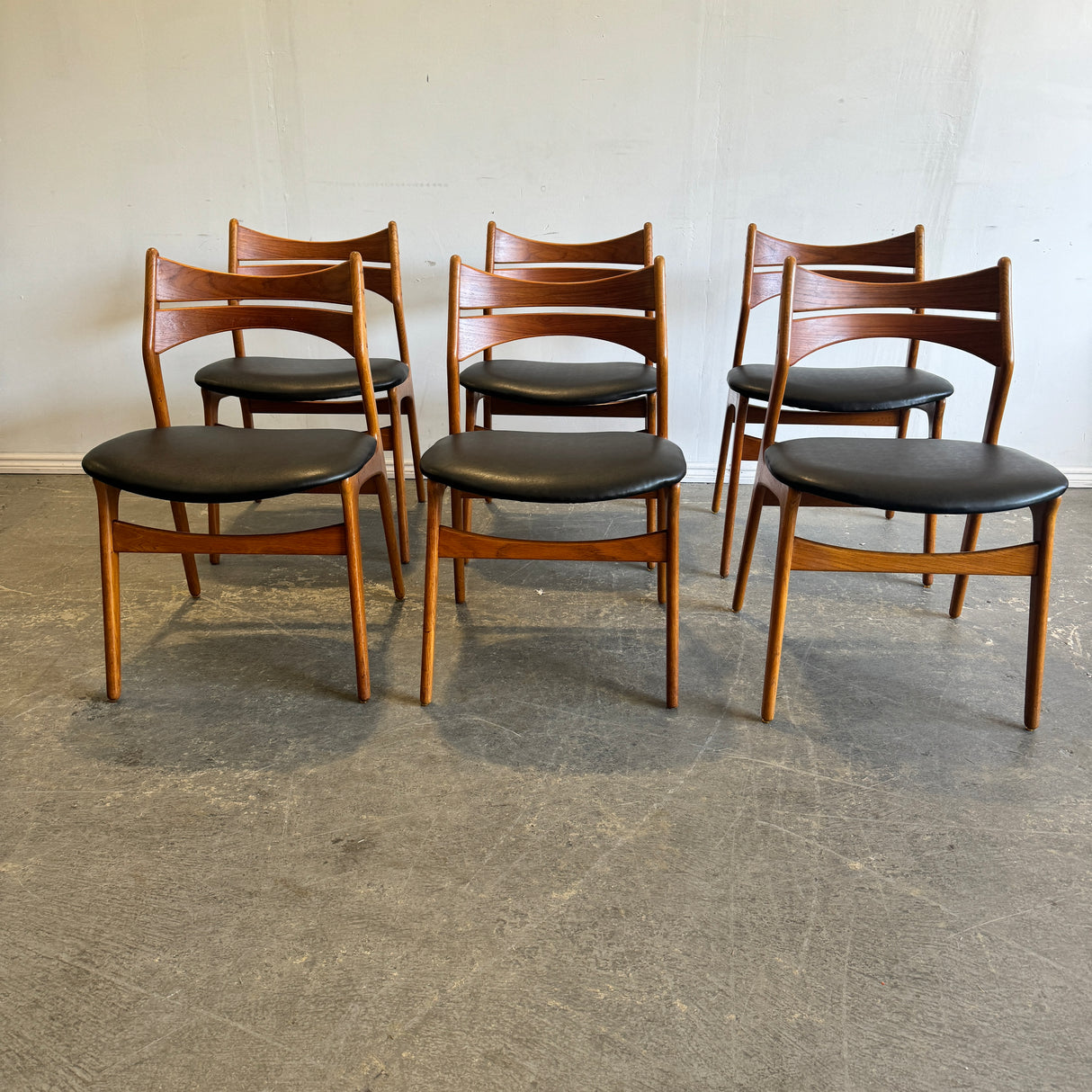 Danish Modern Erik Buch model 310 set of 6 Teak dining chairs