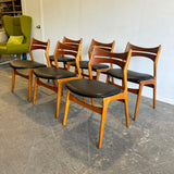 Danish Modern Erik Buch model 310 set of 6 Teak dining chairs