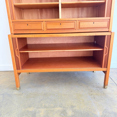 Rare! Swedish Carl-Axel Acking for Bodafors Teak Tambour Door Cabinet, 1950s