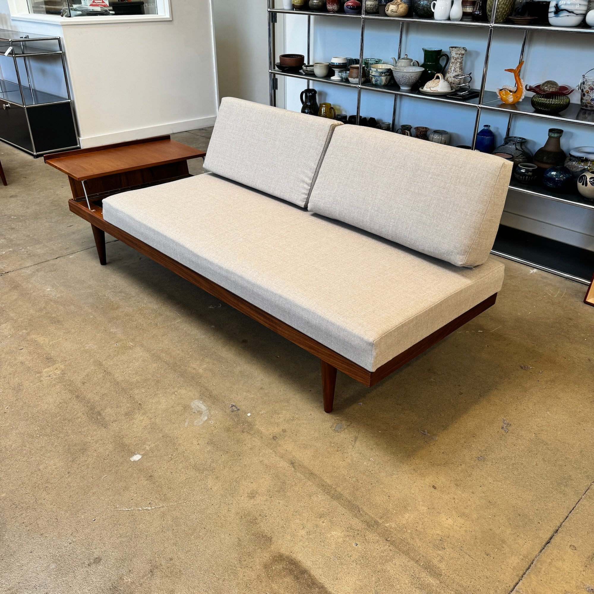 Mid Century Modern Ekornes Svane Storage Sofa (New Herman Miller Upholstery)