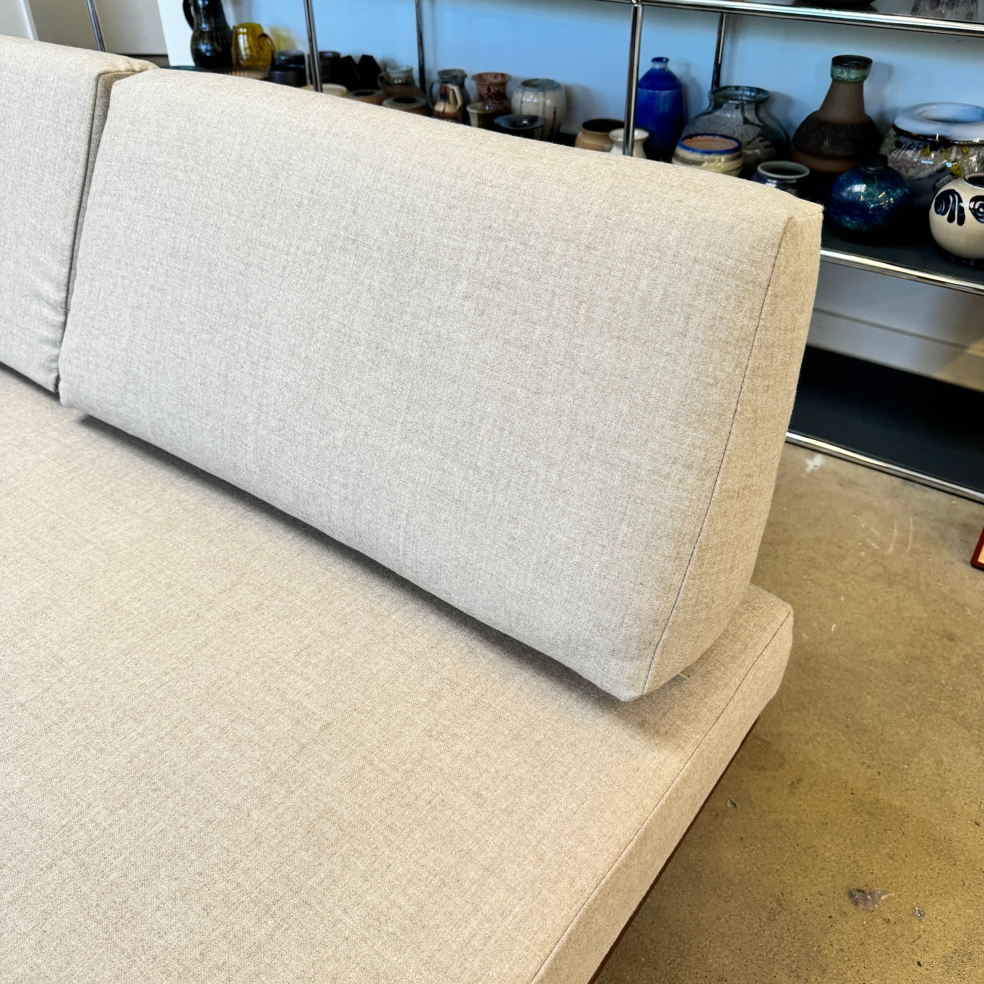 Mid Century Modern Ekornes Svane Storage Sofa (New Herman Miller Upholstery)