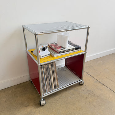 USM Haller Compact Record Storage on Casters - Perforated Multi Color
